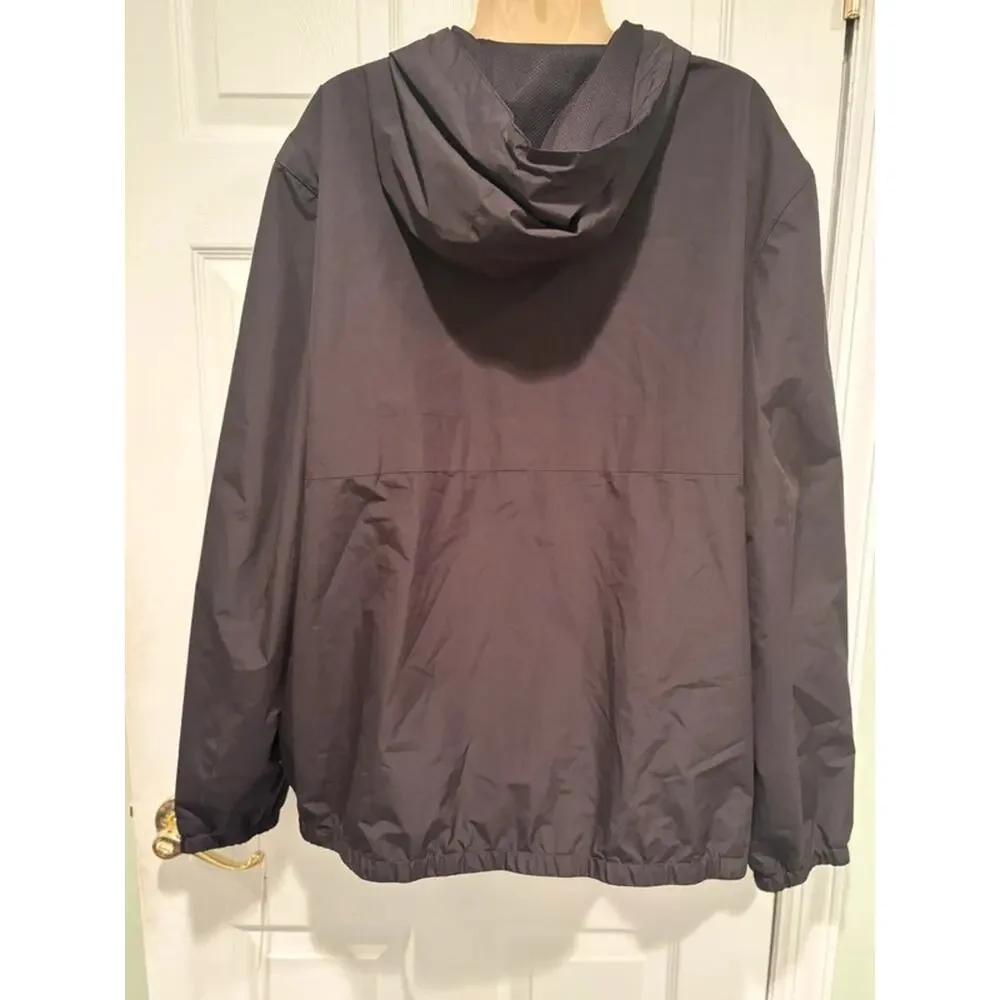 Levi's LM56BN015 Black Hooded Windbreaker Jacket Men XL Y2K Street Rain $160 NWT